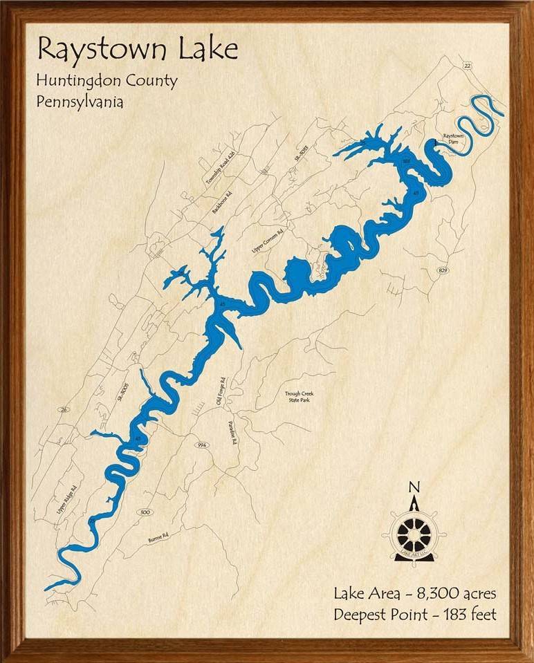Raystown Lake Fishing Map